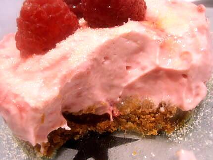 recette cheescake aux framboises, biscuits Bastogne