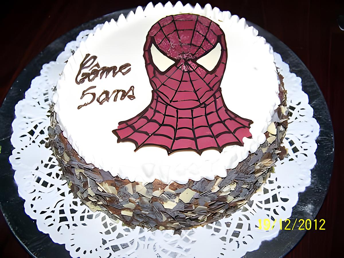 recette Gâteau d'anniversaire spiderman