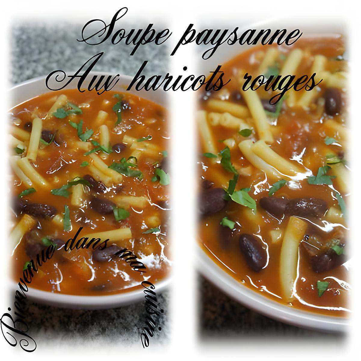 recette Soupe paysanne aux haricots rouges