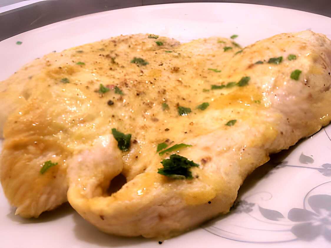 Recette d'Escalope de poulet au fromage blanc et au curry