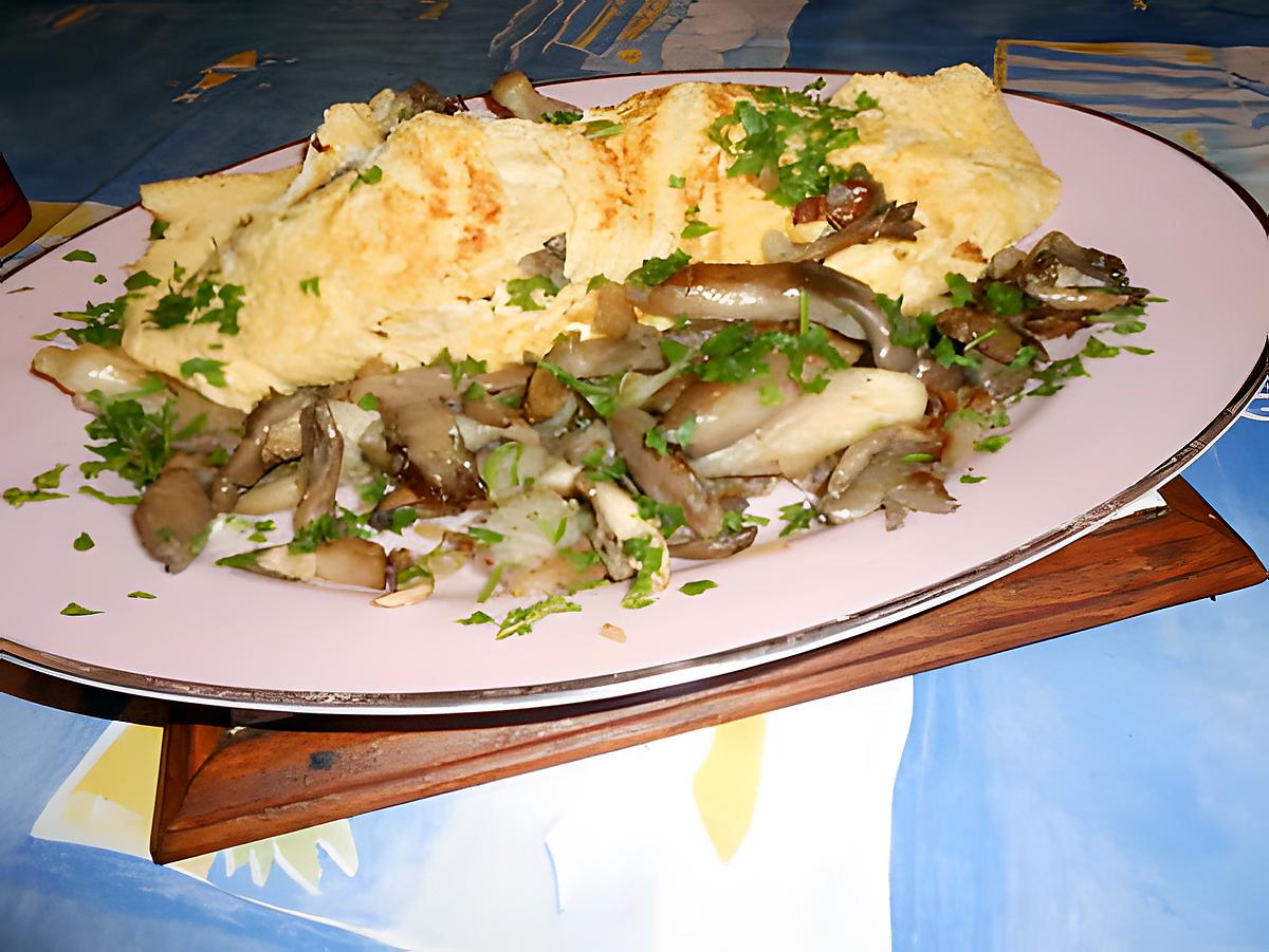 recette Omelette aux pleurotes