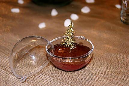 recette Mousse au chocolat extra sur coulis de framboises