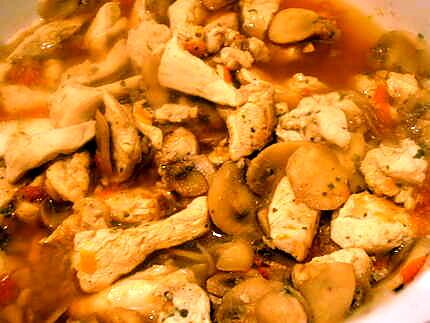 recette poulet aux champignons