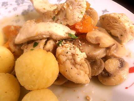 recette poulet aux champignons