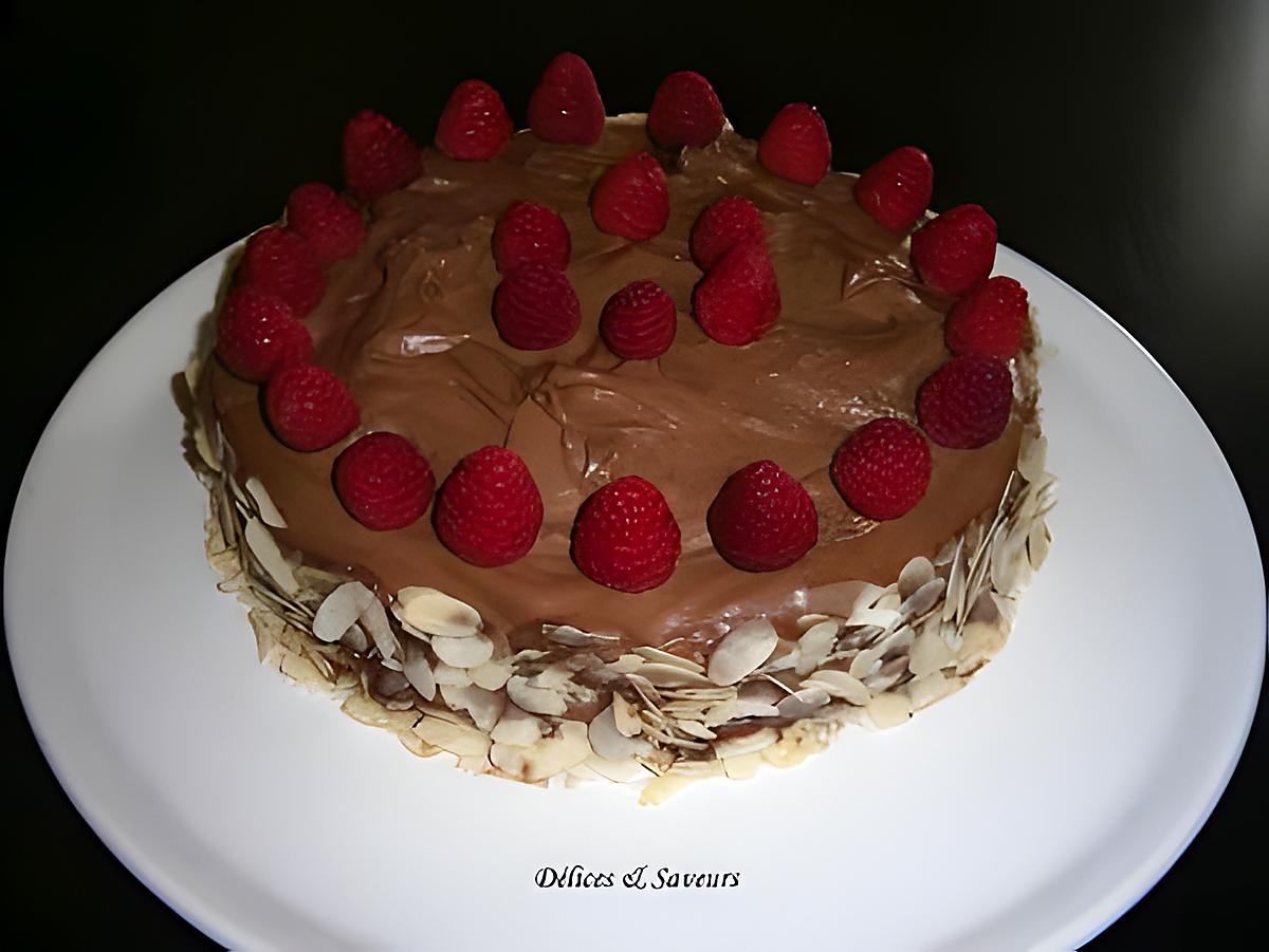 recette Gâteau chocolat/framboises