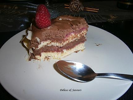 recette Gâteau chocolat/framboises