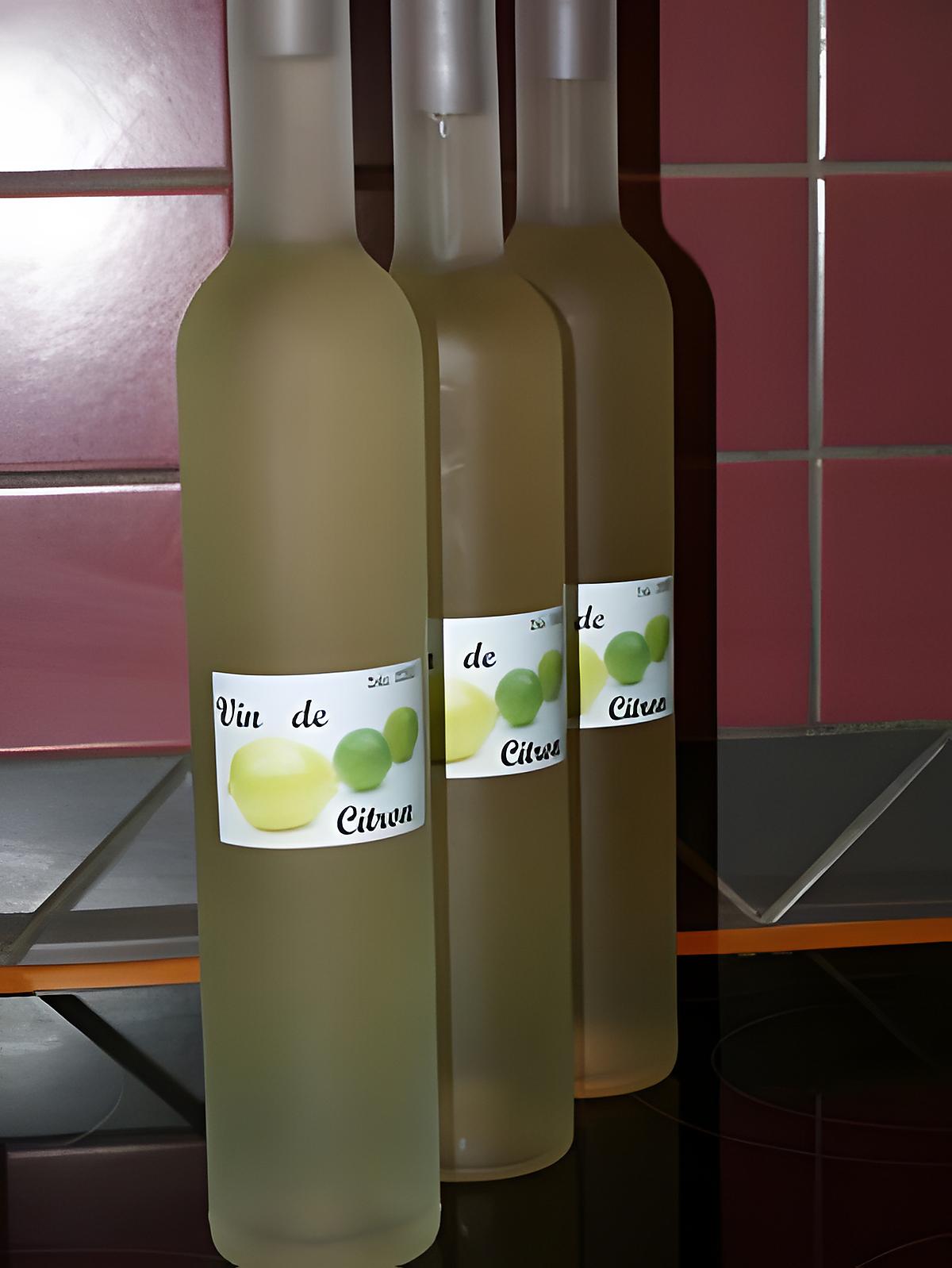 recette Vin de Citron (limoncello)