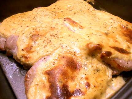 recette longe de porc gratiné, sauce moutarde