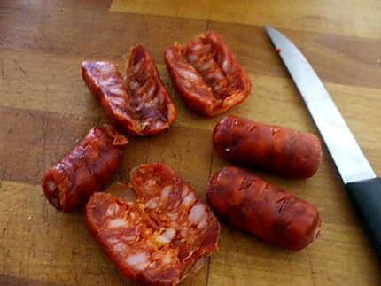 recette " Plato combinado N°10...".. Huevos fritos con chorizos....( Oeufs frits et chorizos....)