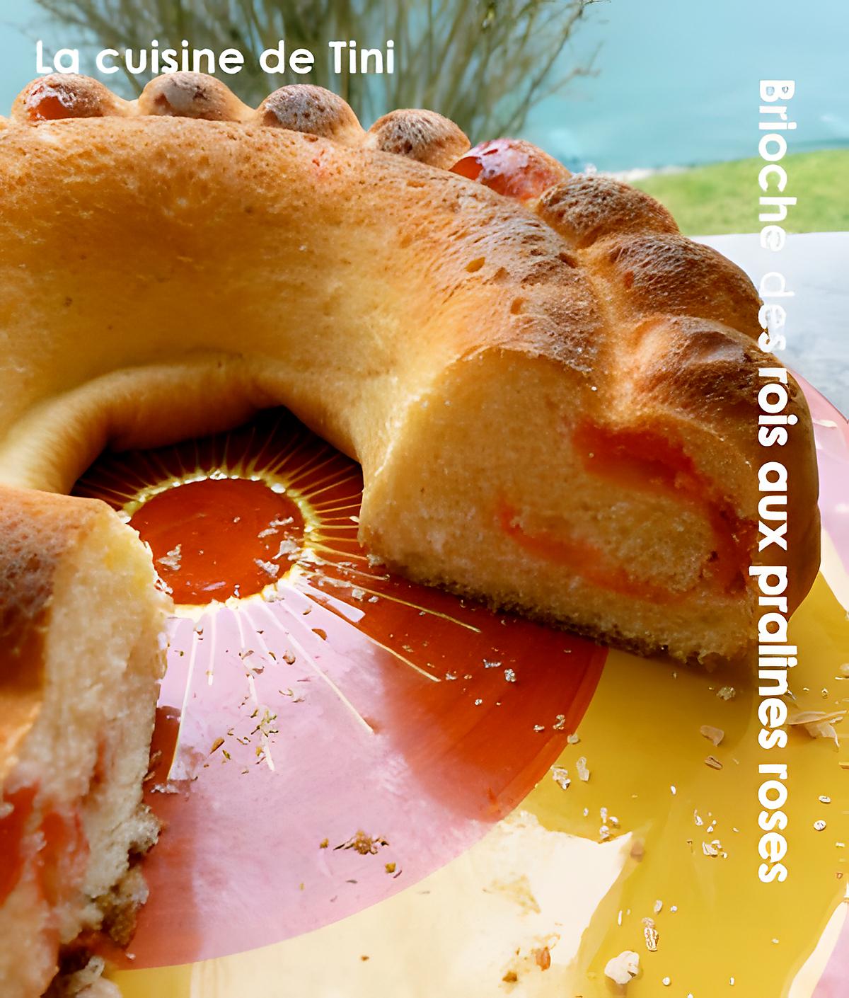 recette Couronne des rois aux pralines roses