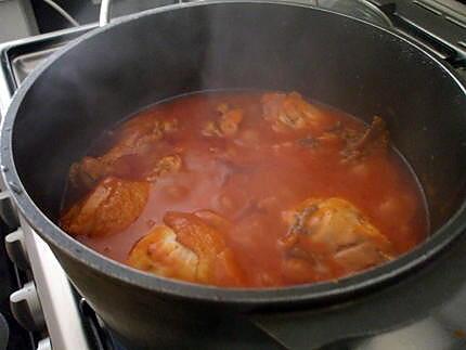 recette " Pollo  al romero con Papas..."...( Poulet  arômatisé au romarin....frites maison...)