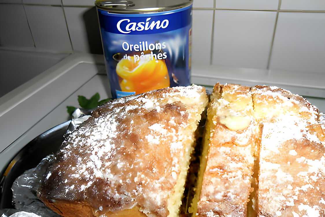 Cake aux pêches et amande