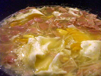 recette Bouillon de poule  aux cheveux d'ange...  qui réchauffe... à la Kapiluka......