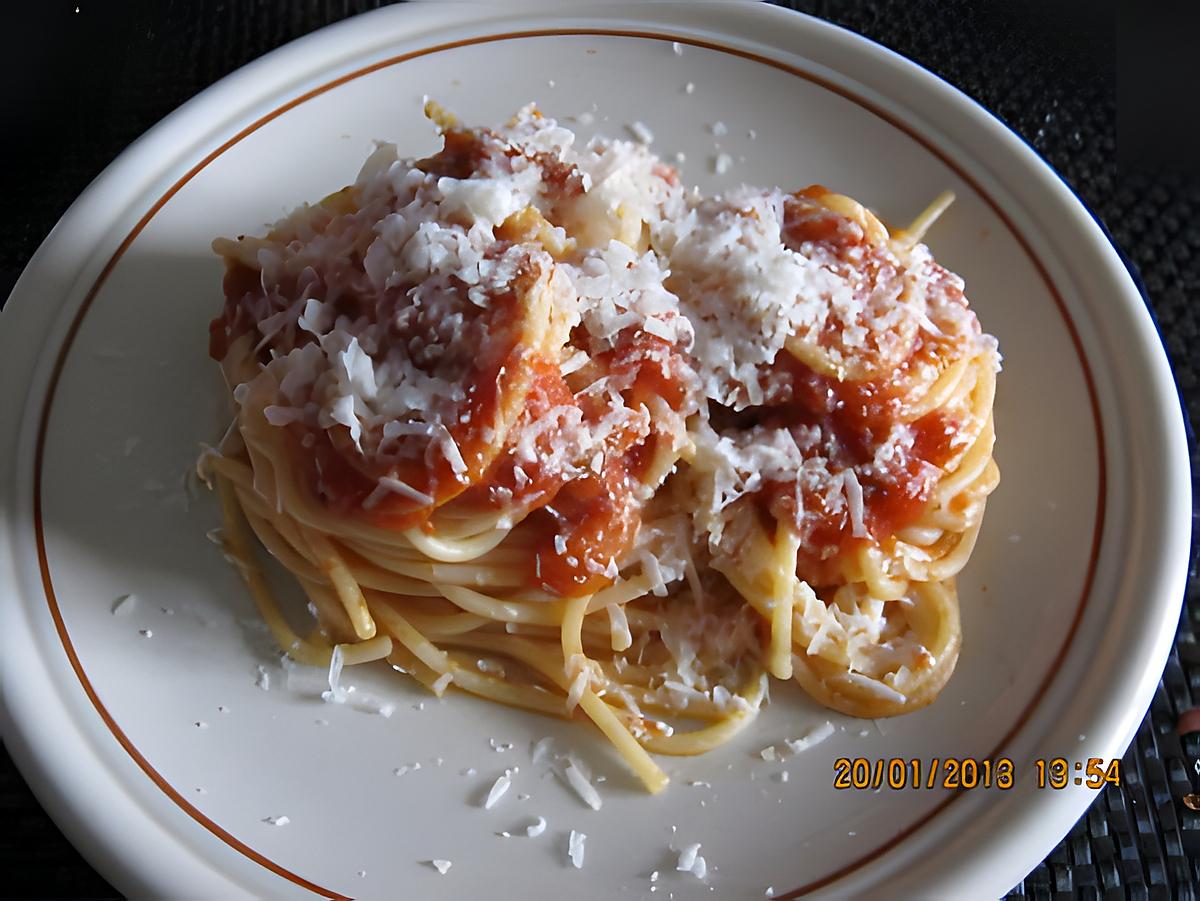 recette SPAGHETTI    BOLOGNAISE