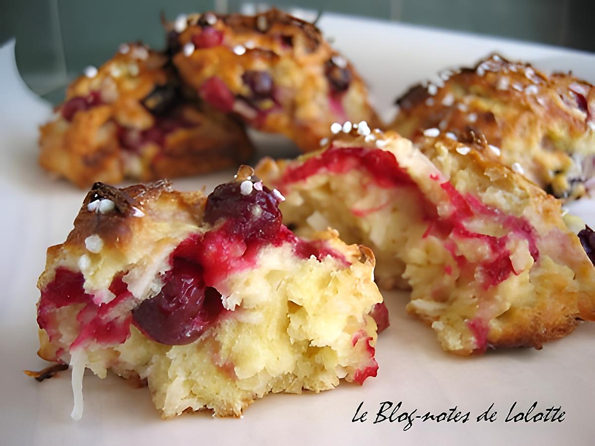 recette Cramiques aux cranberries et à la noix de coco