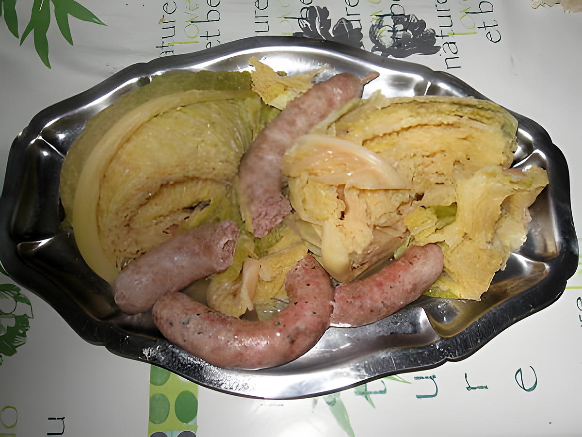 recette Saucisses au chou-pomme