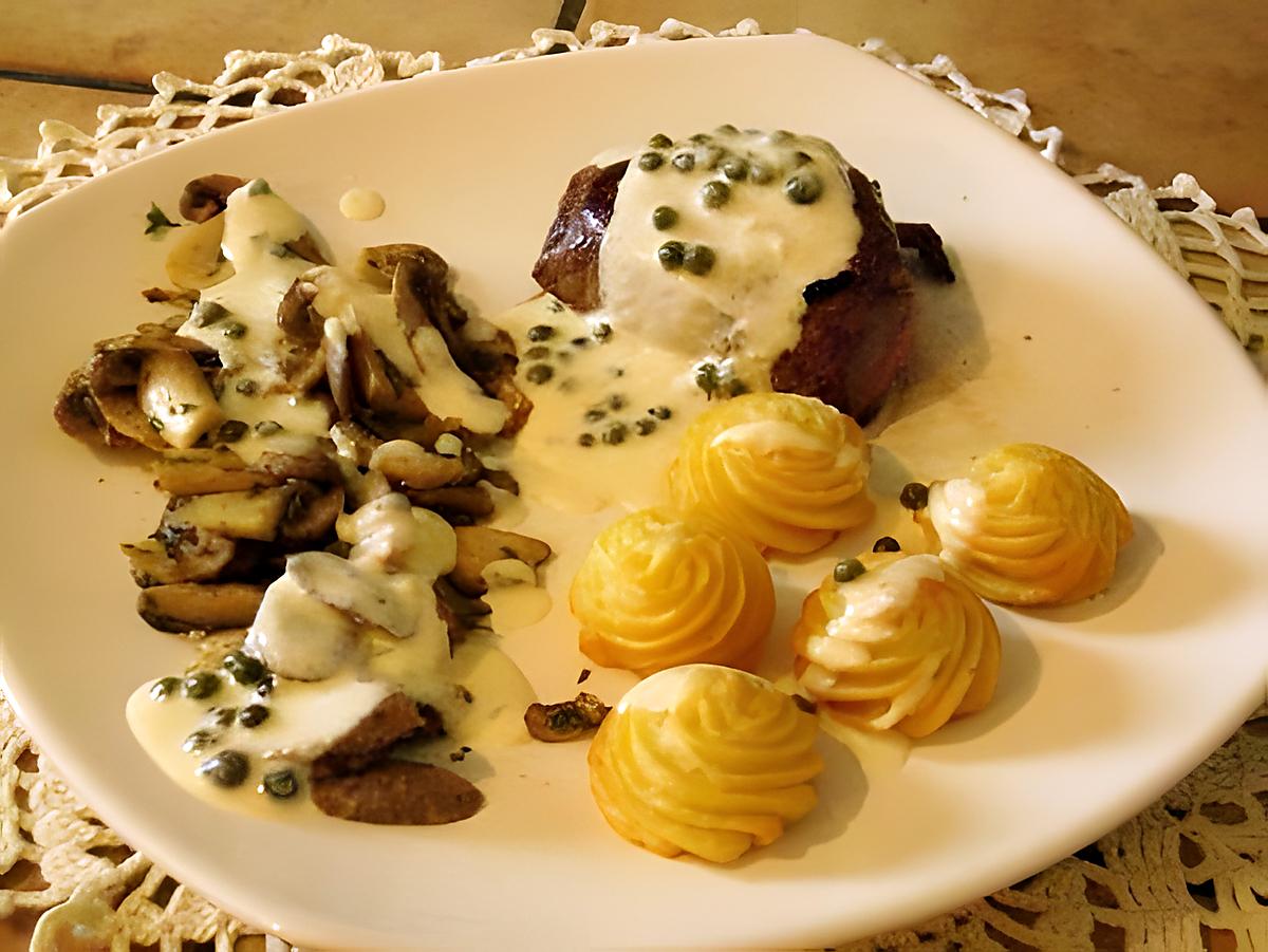 recette pavé de boeuf aux girolles