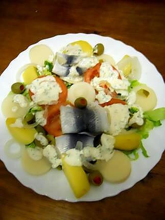 recette SALADE AUX ROLLMOPS