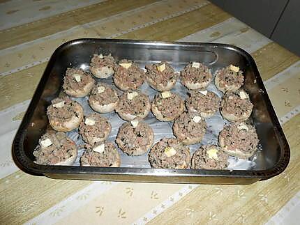 recette Mes champignons farcis.