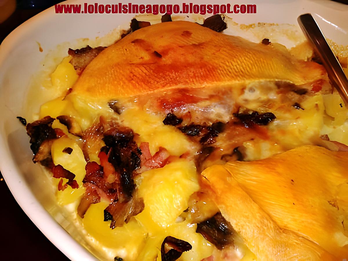 recette Tartiflette avec champignons