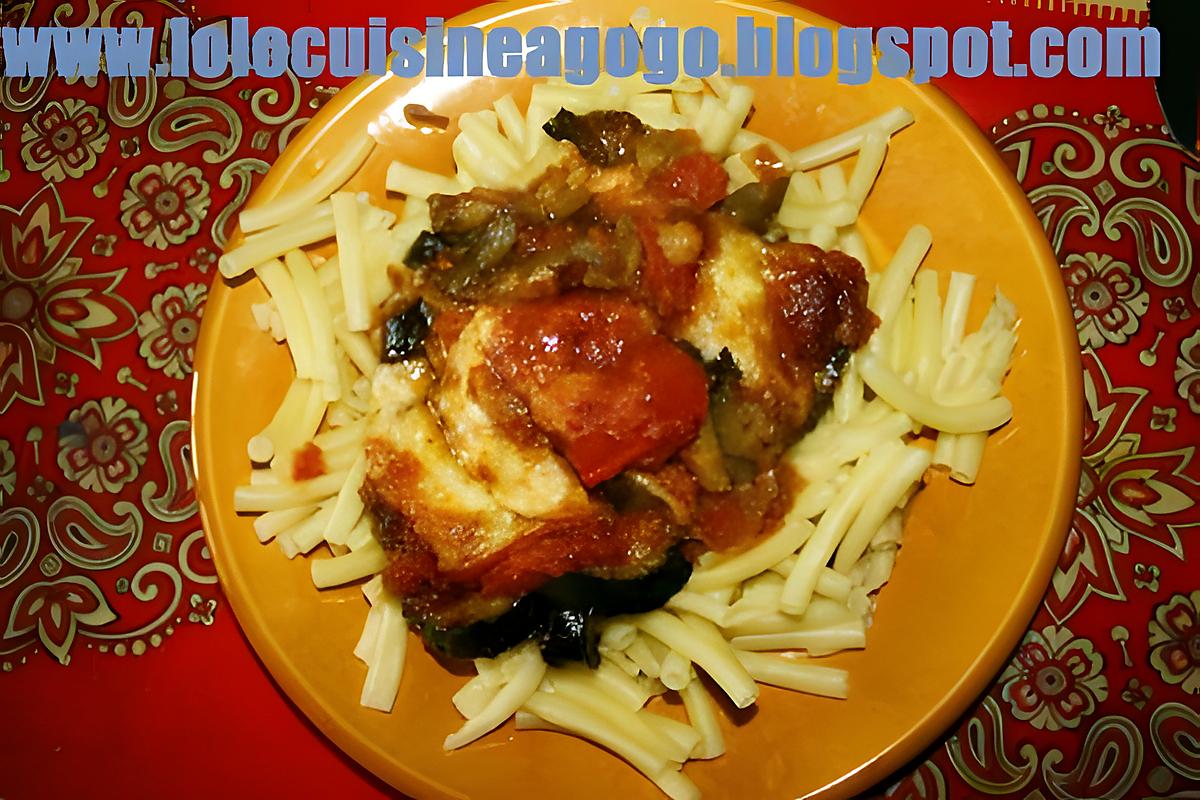 recette Pâtes et aubergine alla' parmigiana