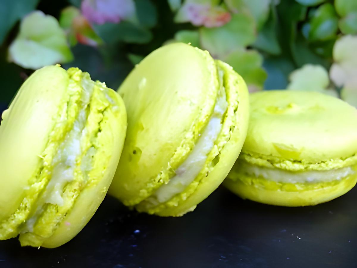 recette macarons à la  pistache