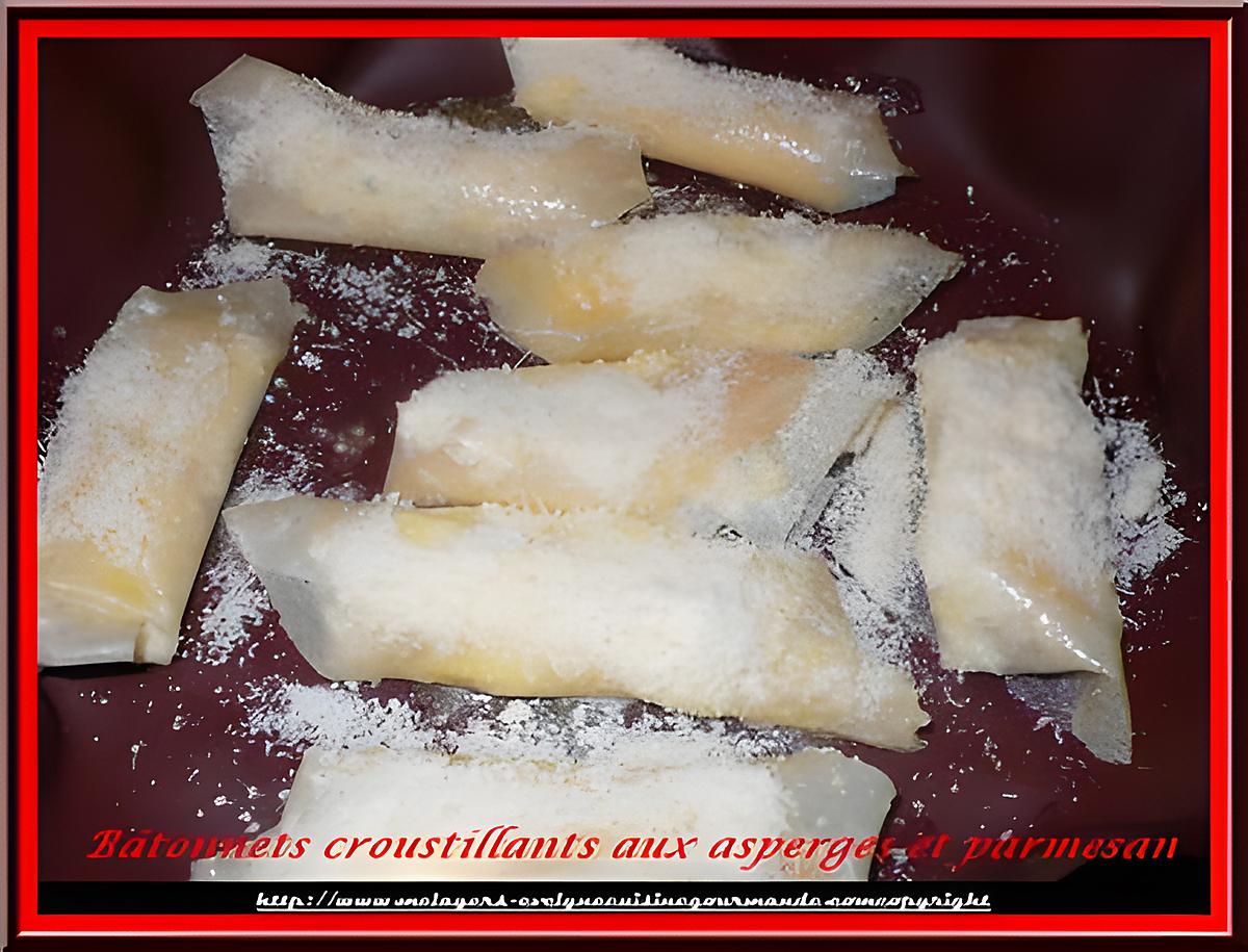 recette Bâtonnets croustillants aux asperges et parmesan