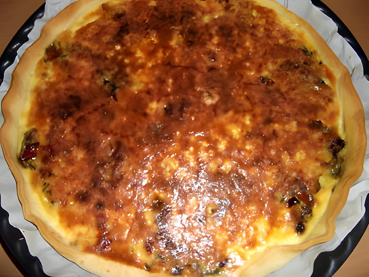 recette QUICHE AUX POIVRONS  ET COURGETTES!