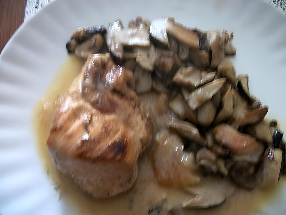 recette poulet à la créme et cépes