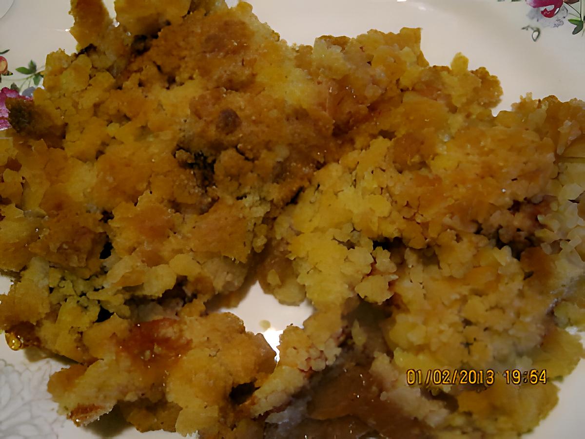 recette CRUMBLE AUX POMMES