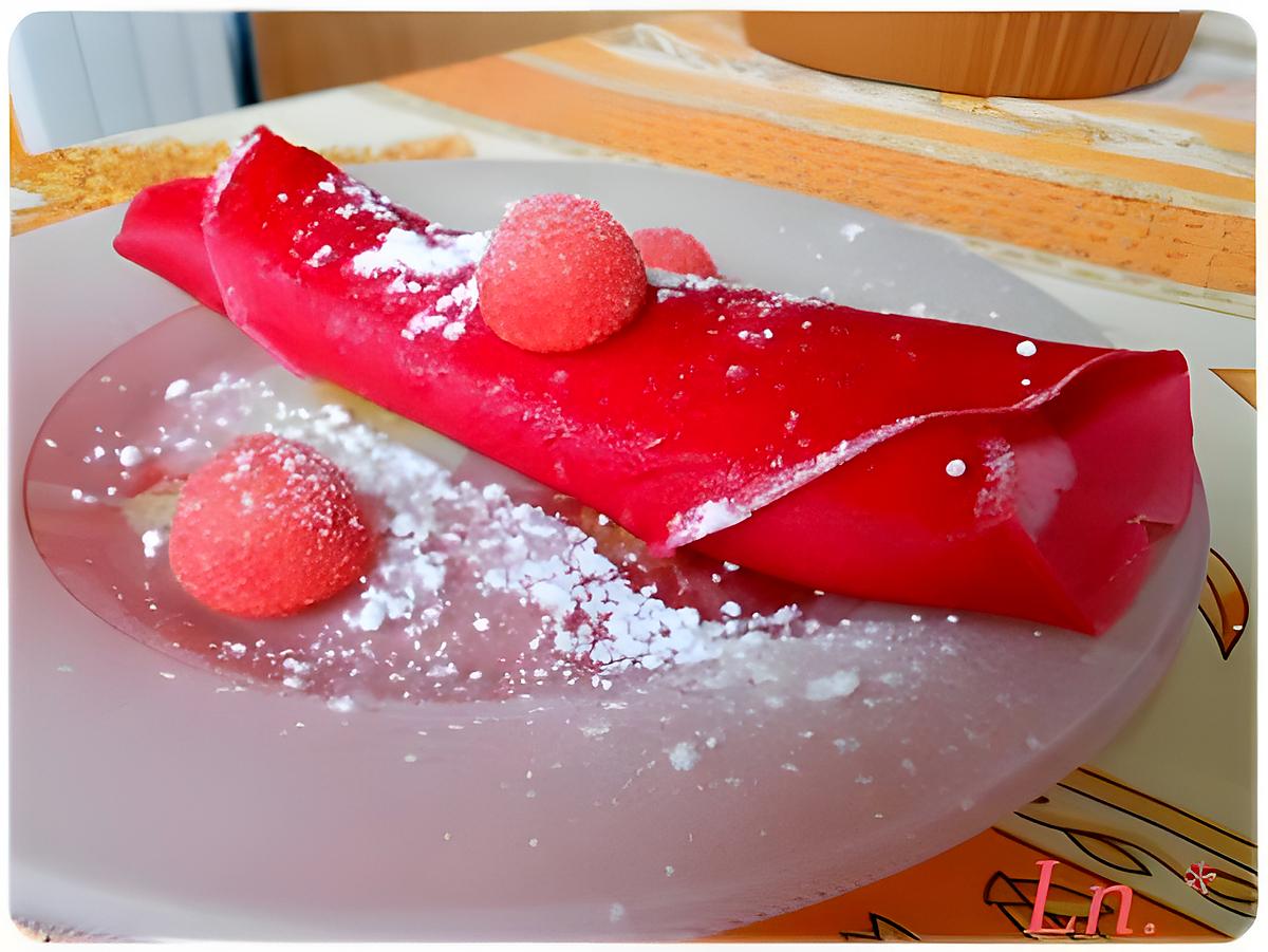 recette Crêpes, chantilly framboise & fraise Tagada ®