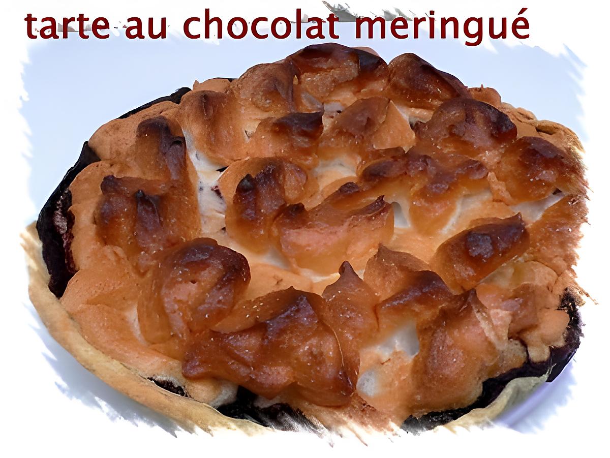 recette Tarte au chocolat meringué