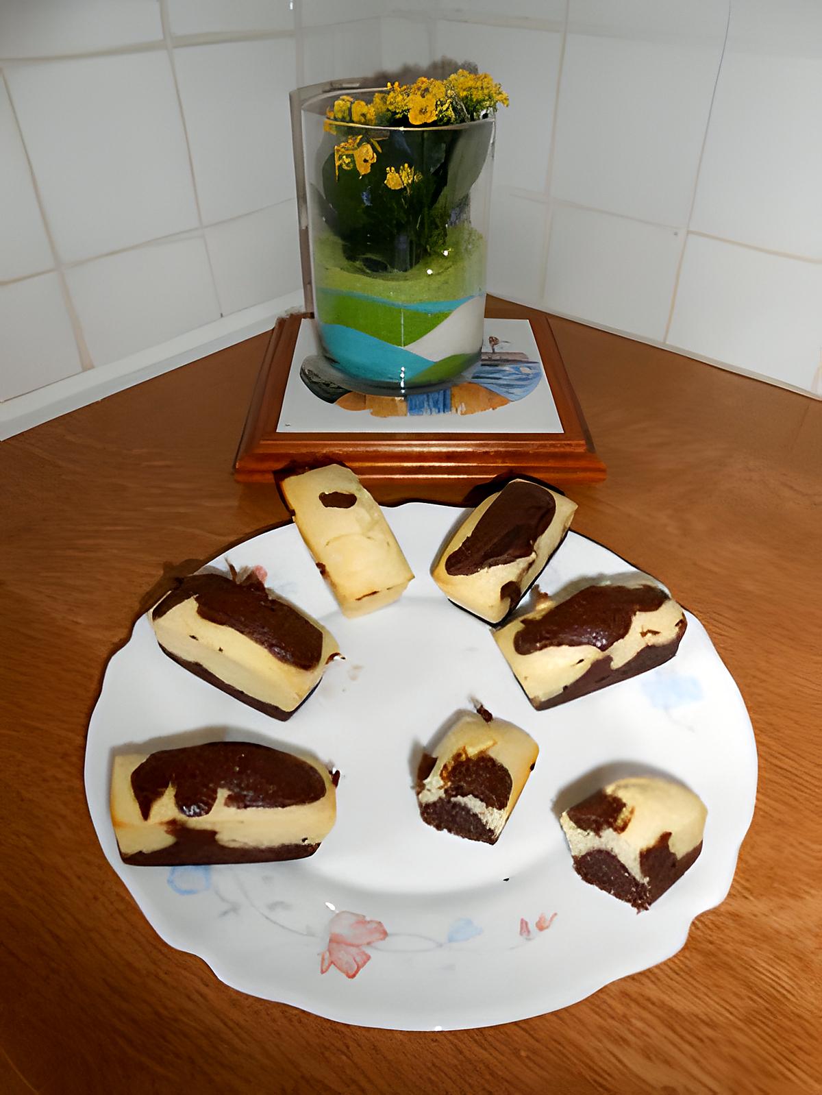 recette Financiers marbrés.(citron, chocolat)