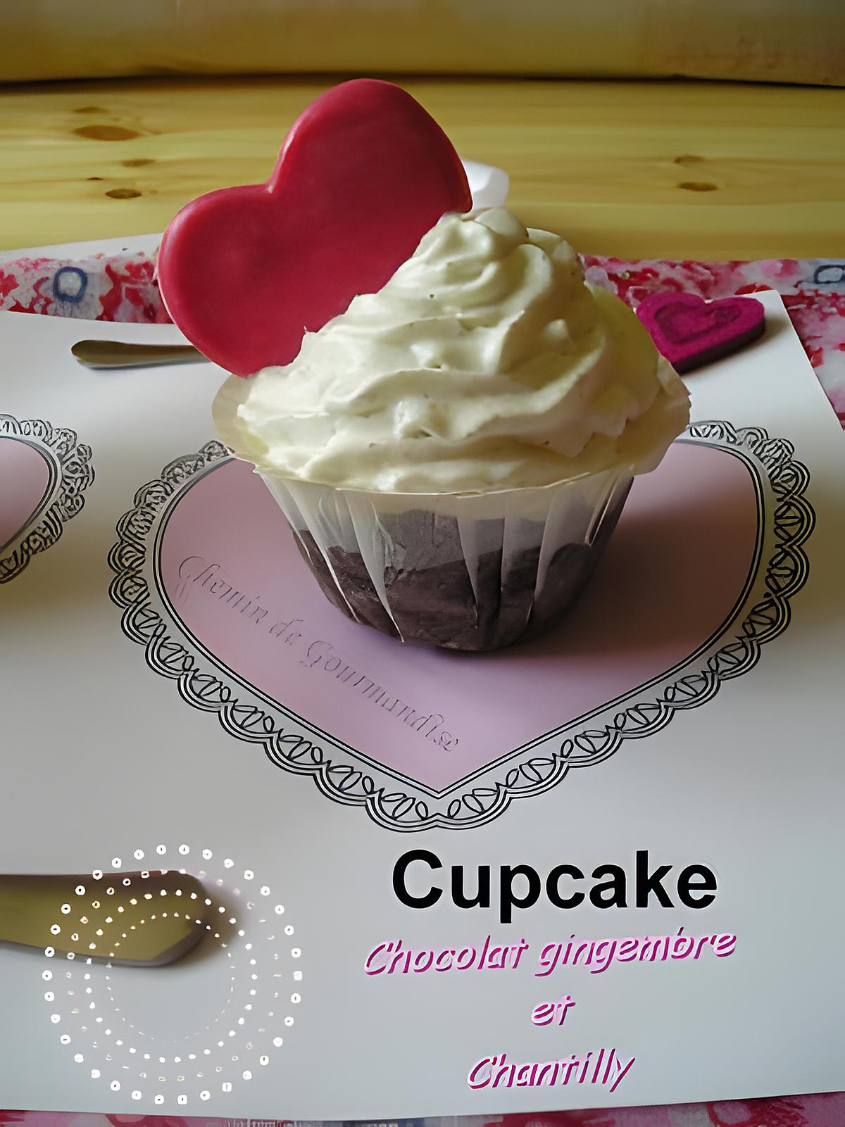 recette Cupcakes Chocolat Gingembre & Chantilly pour la Saint Valentin