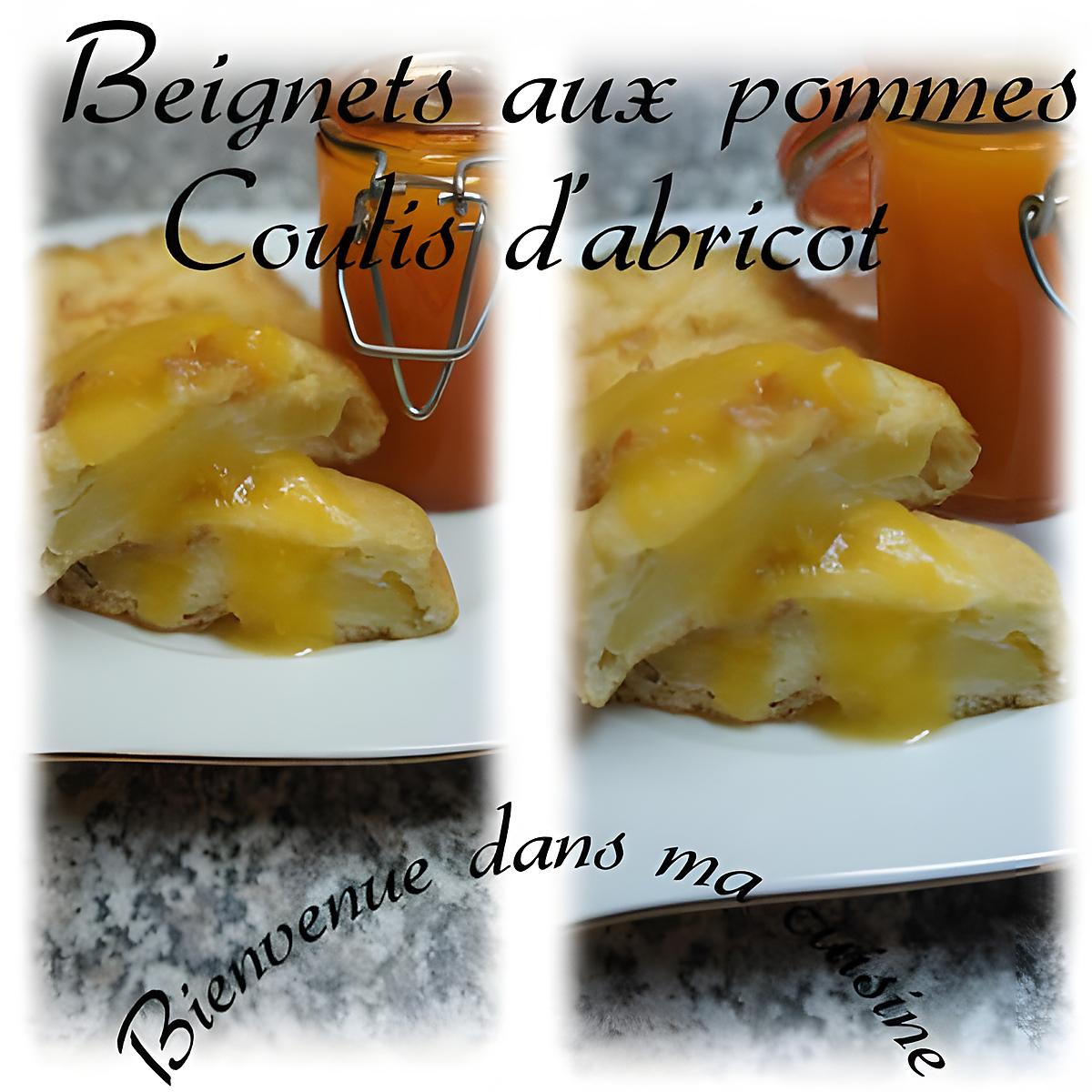 recette beignets aux pommes,coulis d'abricot