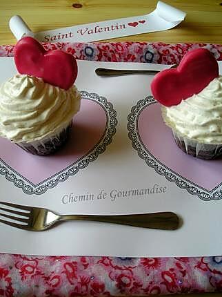 recette Cupcakes Chocolat Gingembre & Chantilly pour la Saint Valentin