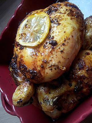 recette Poulet rôti à l'ail et au citron