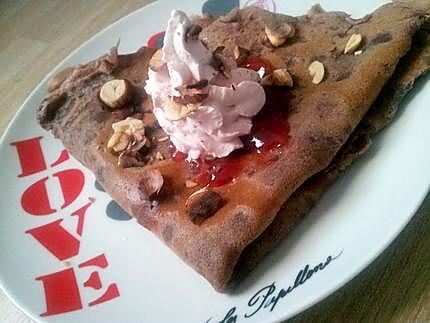 recette Crêpes au nutella et framboises