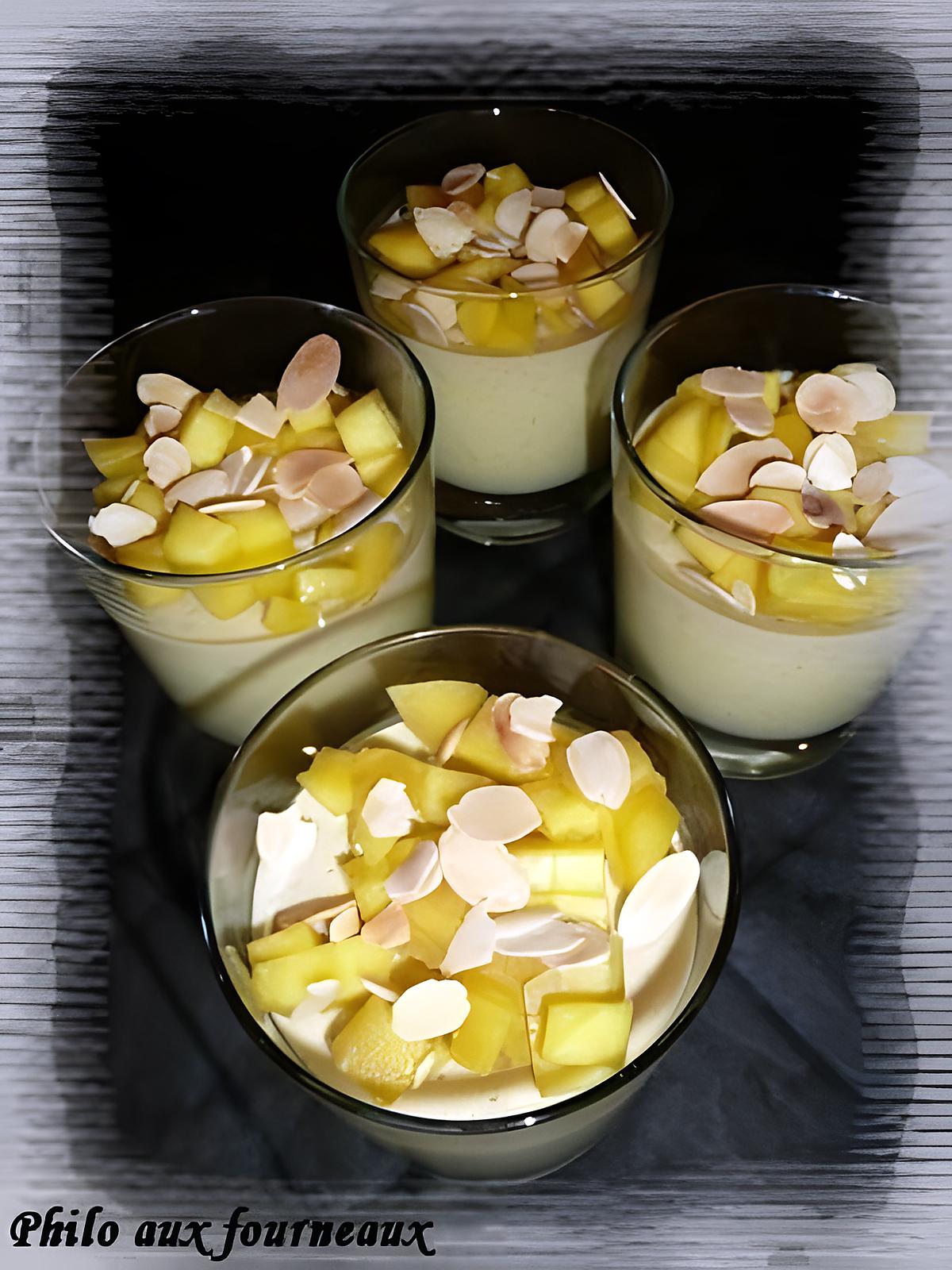 recette Crème à la mangue & au lait de coco