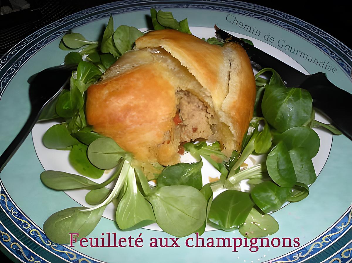 recette Feuilletés aux champignons