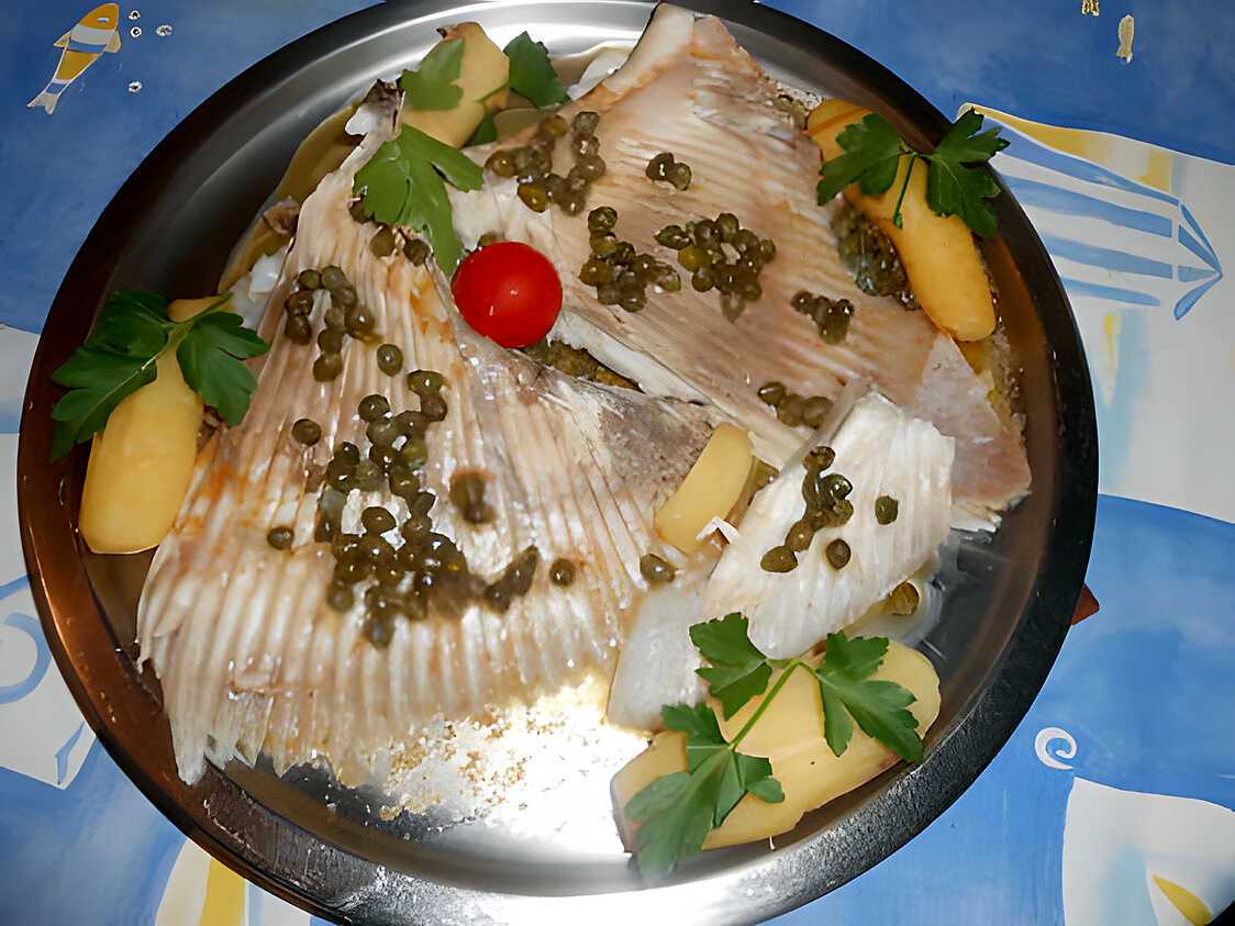 Recette d'Aile de raie beurre noisette aux capres