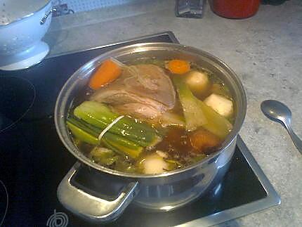 recette jarret de porc en pot au feu ,1er étape