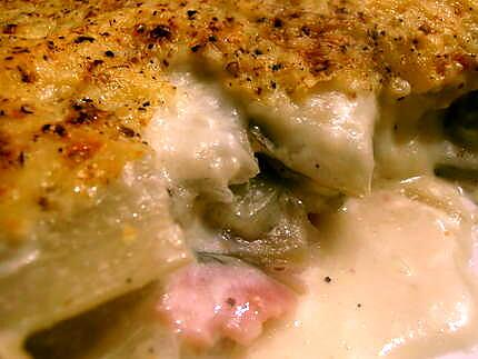 recette blettes et jambon en gratin