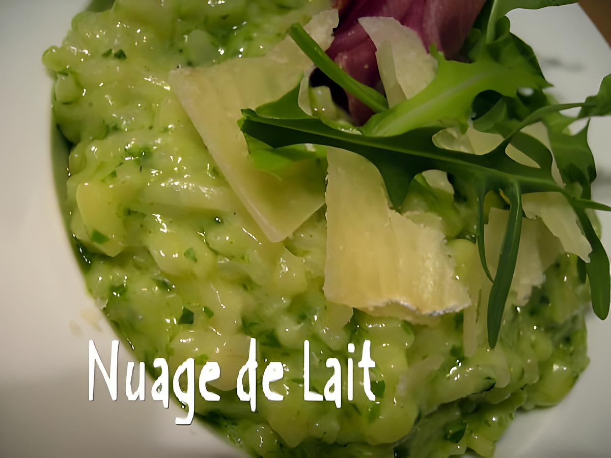 recette RISOTTO au PESTO de ROQUETTE