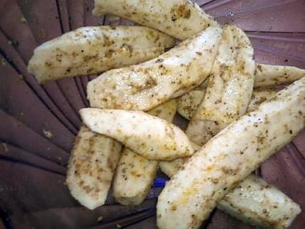 recette Cuisse au four accompagné de banane vert et de banane plantain frit