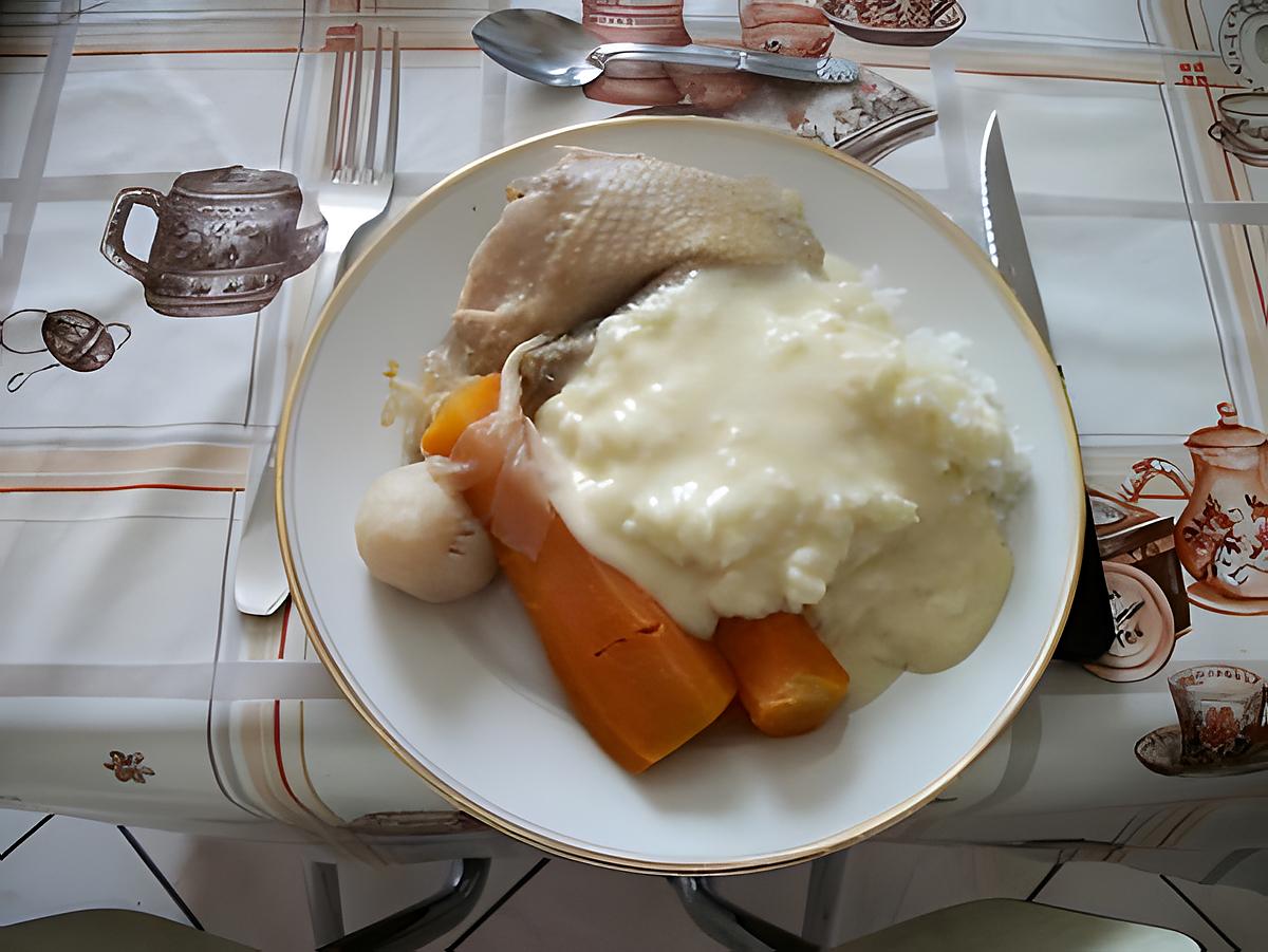 recette poule au pot et sauce ivoire