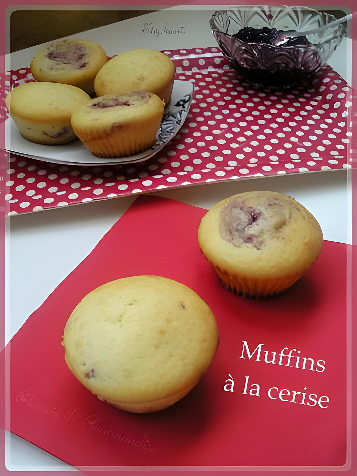 recette Muffins fourrés à la confiture de cerise