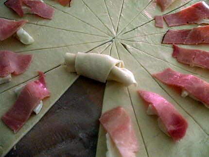 recette " Croissants feuilletés pour l'apéro...."...