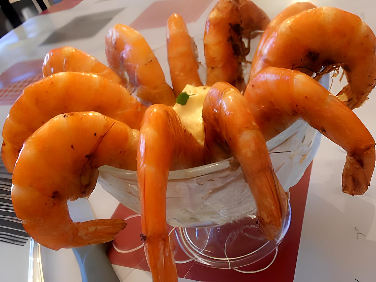 recette bouquet de gambas mayonnaise