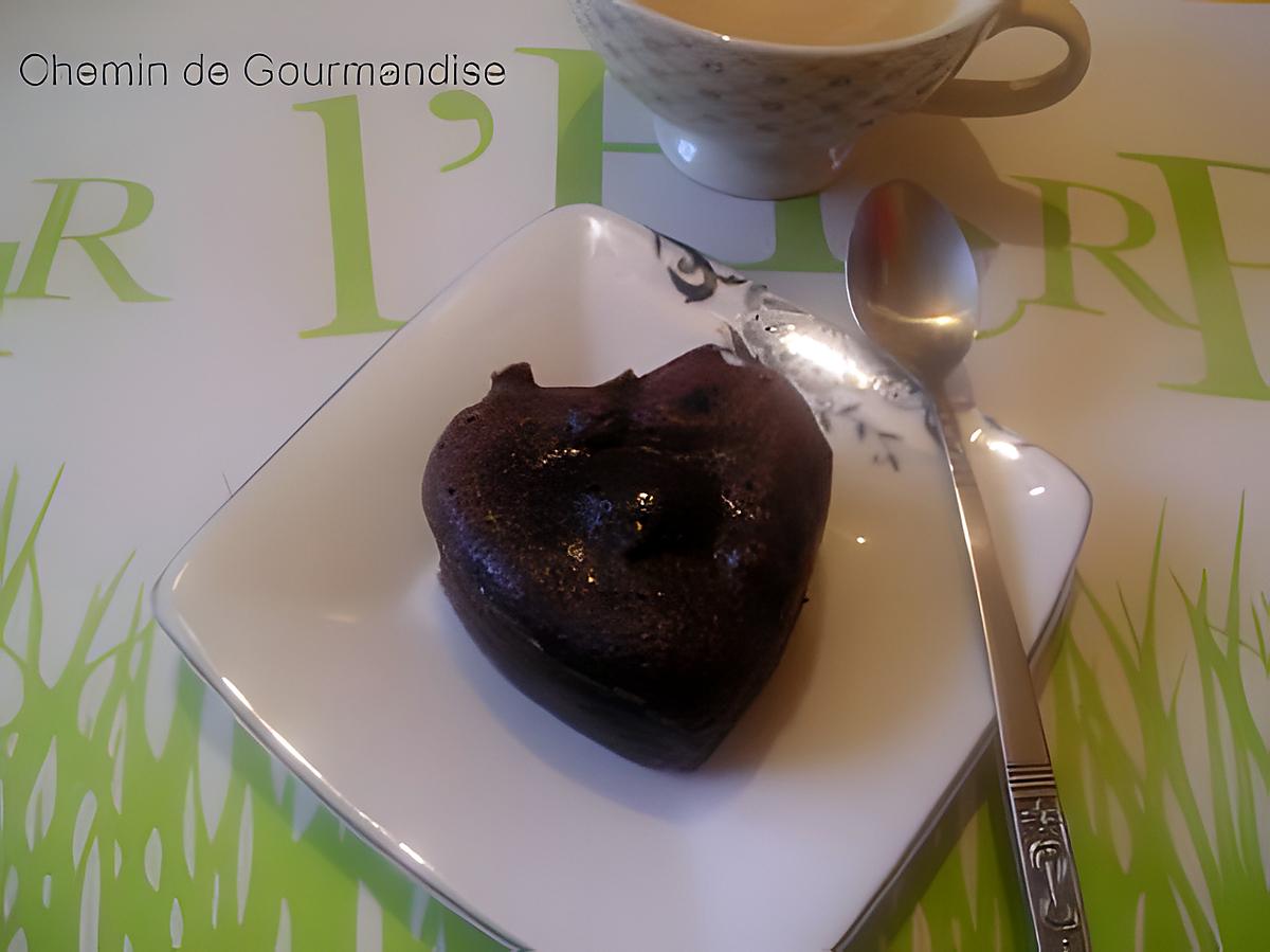 recette Fondant au chocolat et son coeur tendre au lait